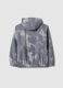 Grey mixed regular fit rain jacket with hood for boys_1