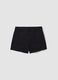Girls&rsquo; black stretch cotton denim shorts, slim fit_1