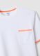 White stretch cotton T-shirt with chest pocket_1