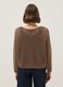 Brown cotton-blend oversized fit net texture jumper_2