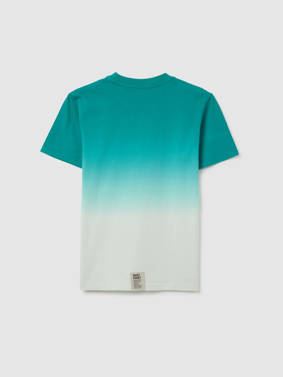 T-shirt da ragazzo in puro cotone multicolor regular fit con grafica West Coast_4