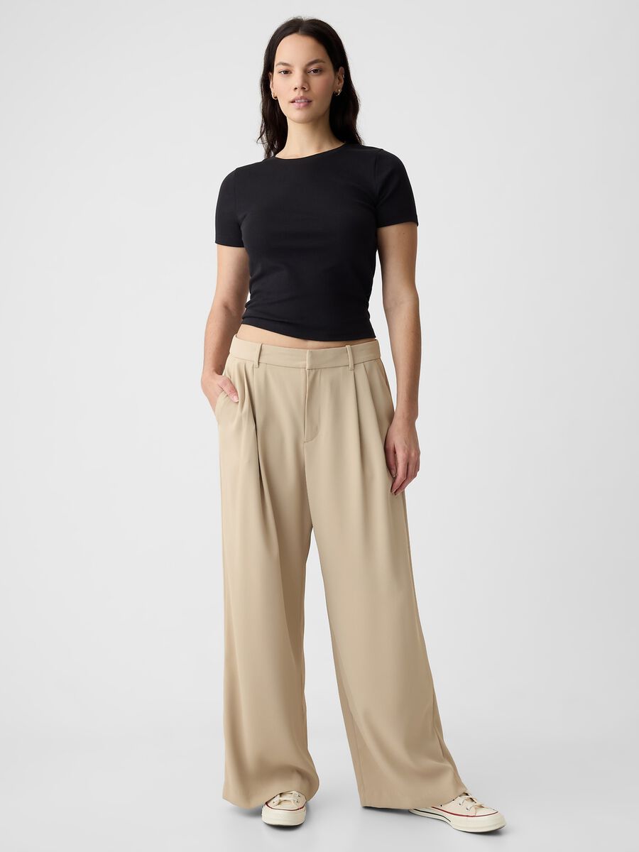 Pantalone wide leg vita alta con pinces_3