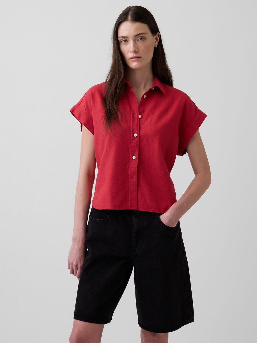 Linen-blend shirt_0