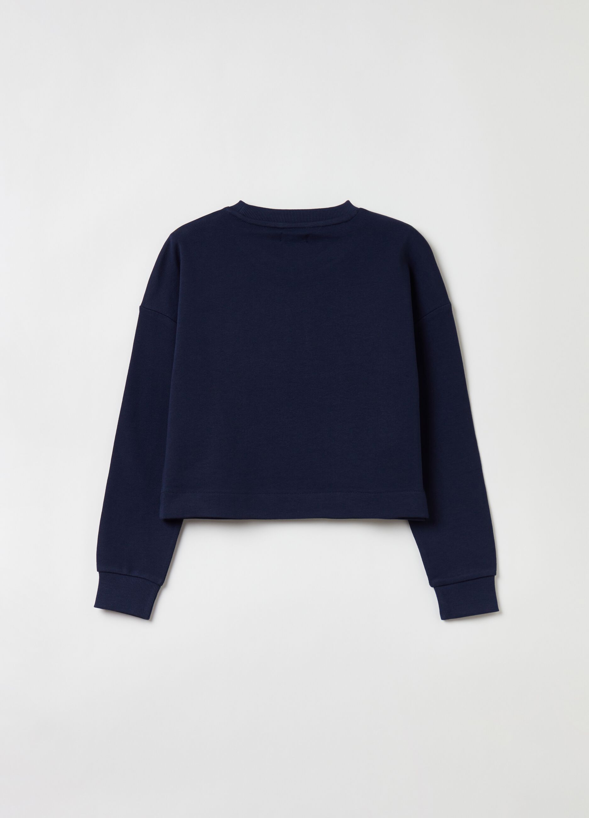 Felpa cropped con stampa_1