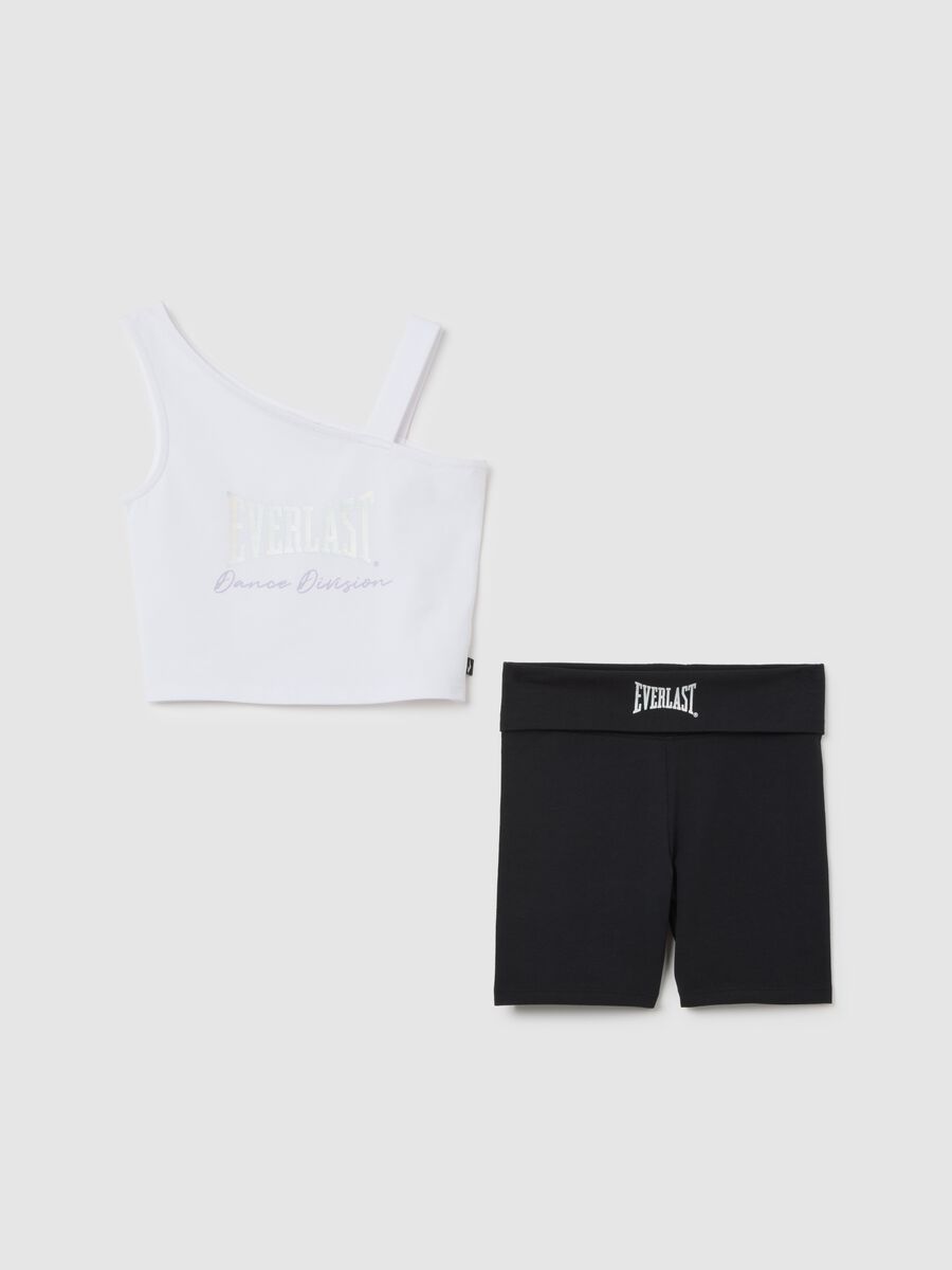 Set jogging da ragazze in cotone multicolor fitted_0