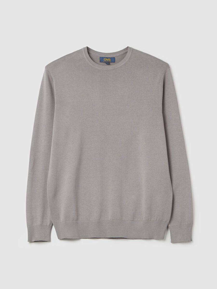 Cotton pullover with round neck_4