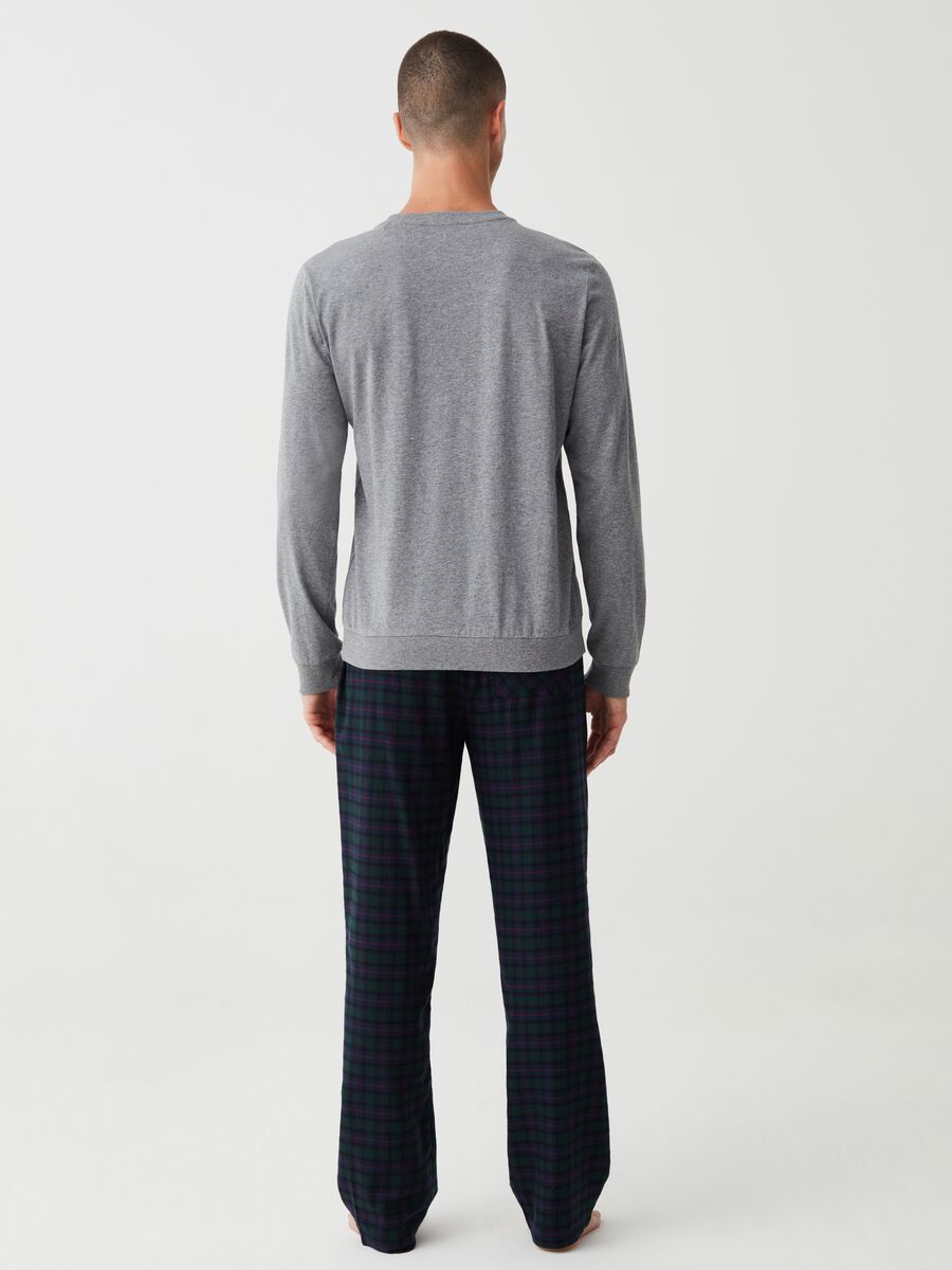 Pigiama lungo con patch tartan_2
