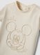 Beige pure cotton Mickey Mouse print T-shirt set for babies_2