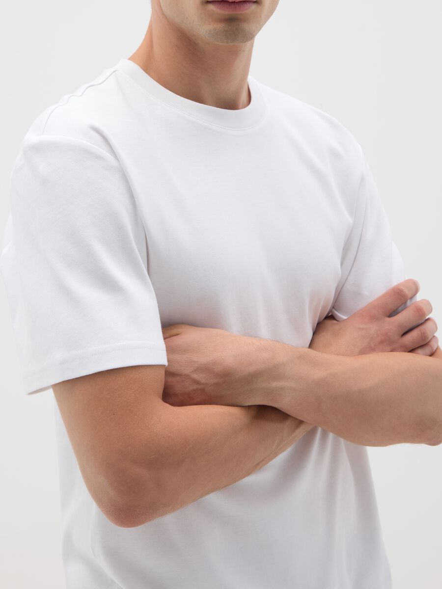 White pure cotton t-shirt relaxed fit_3