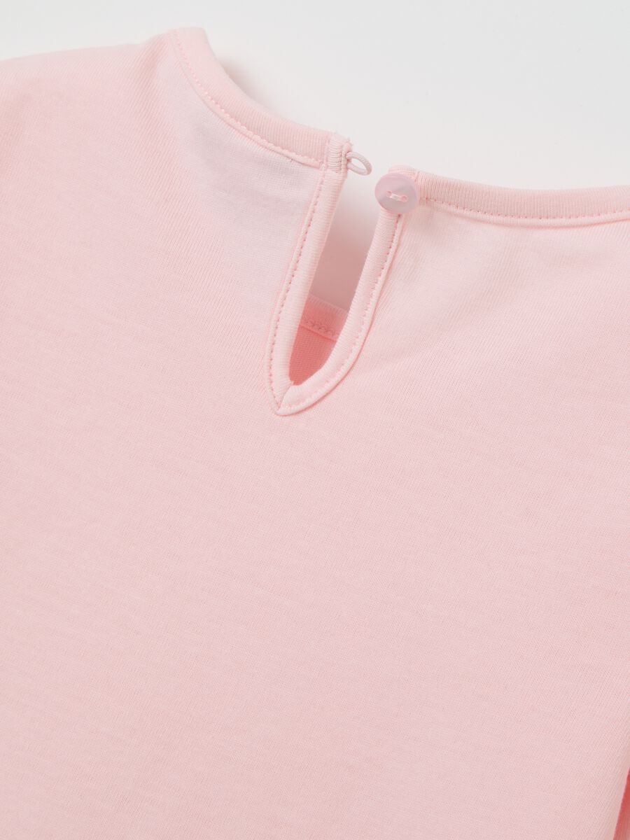 Girls' pink pure cotton regular fit jumper_3