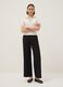 White viscose blend slim fit polo with contrast stitching_1