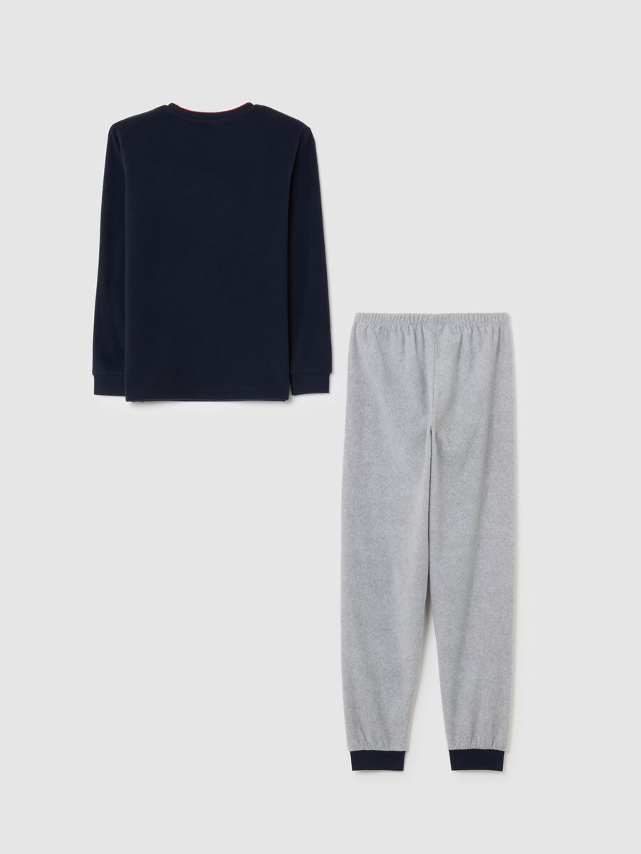 Boys' Pyjama in Multi-Colour Fleece Blend Regular Fit_1