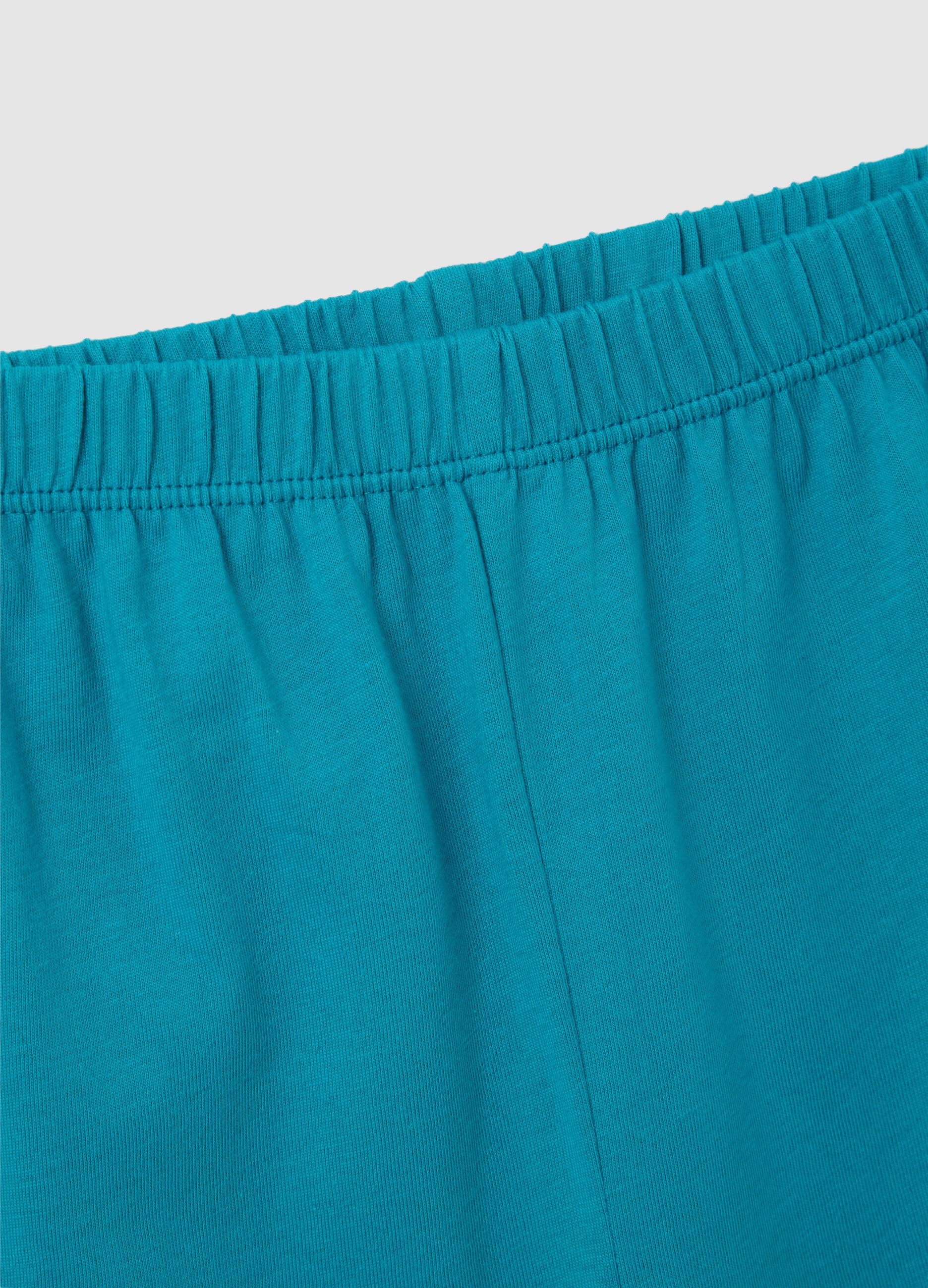 Pigiama da bambino in puro cotone blu regular fit