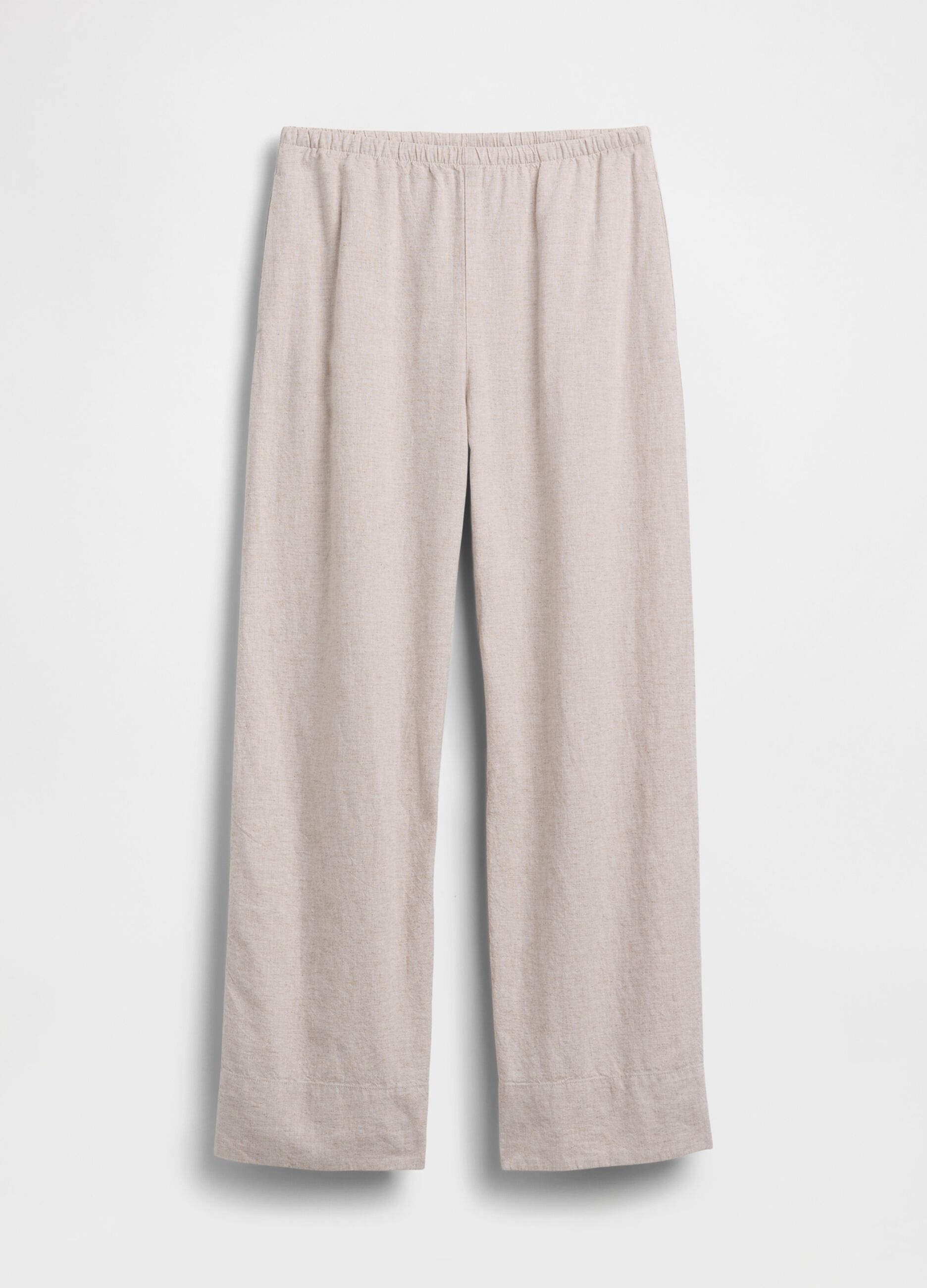 Linen-blend trousers