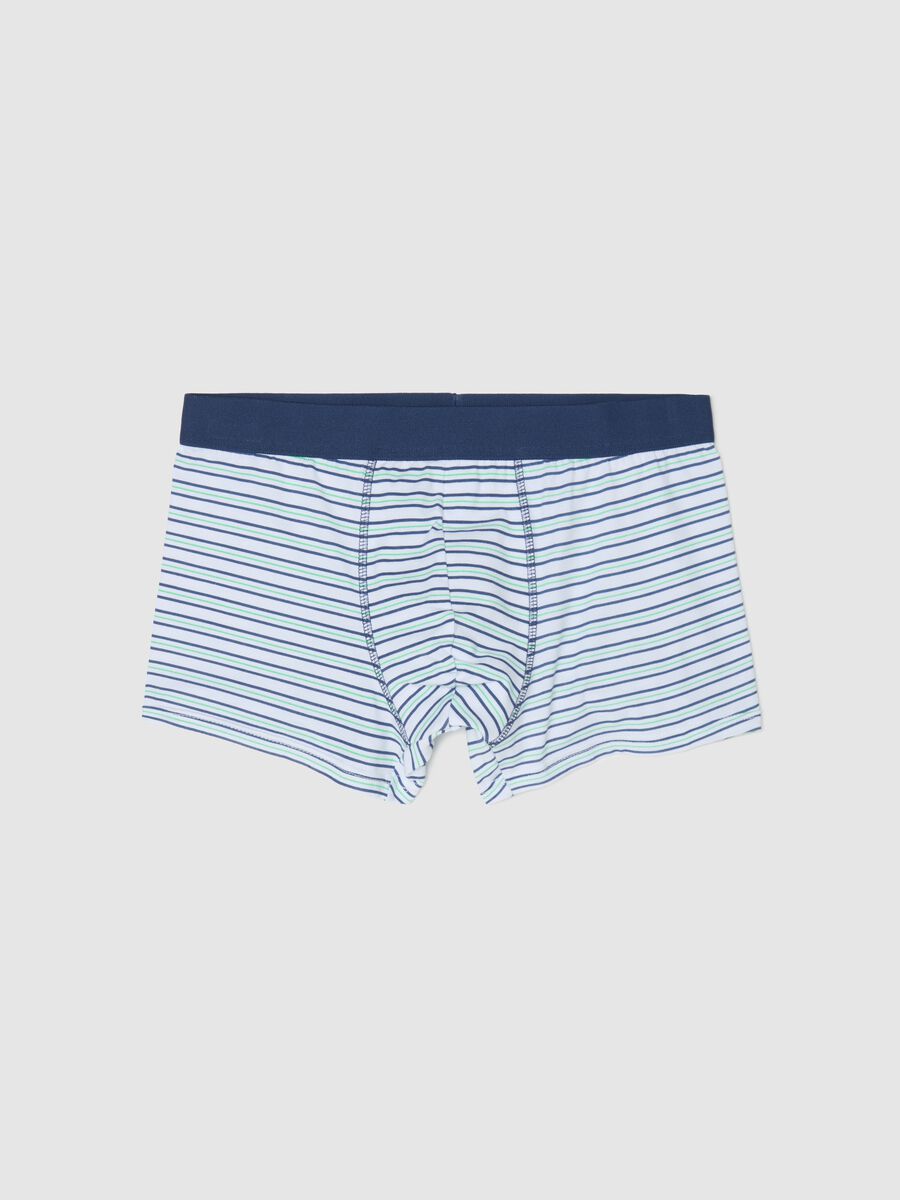 Midi boxer shorts in stretch cotton with pattern._4