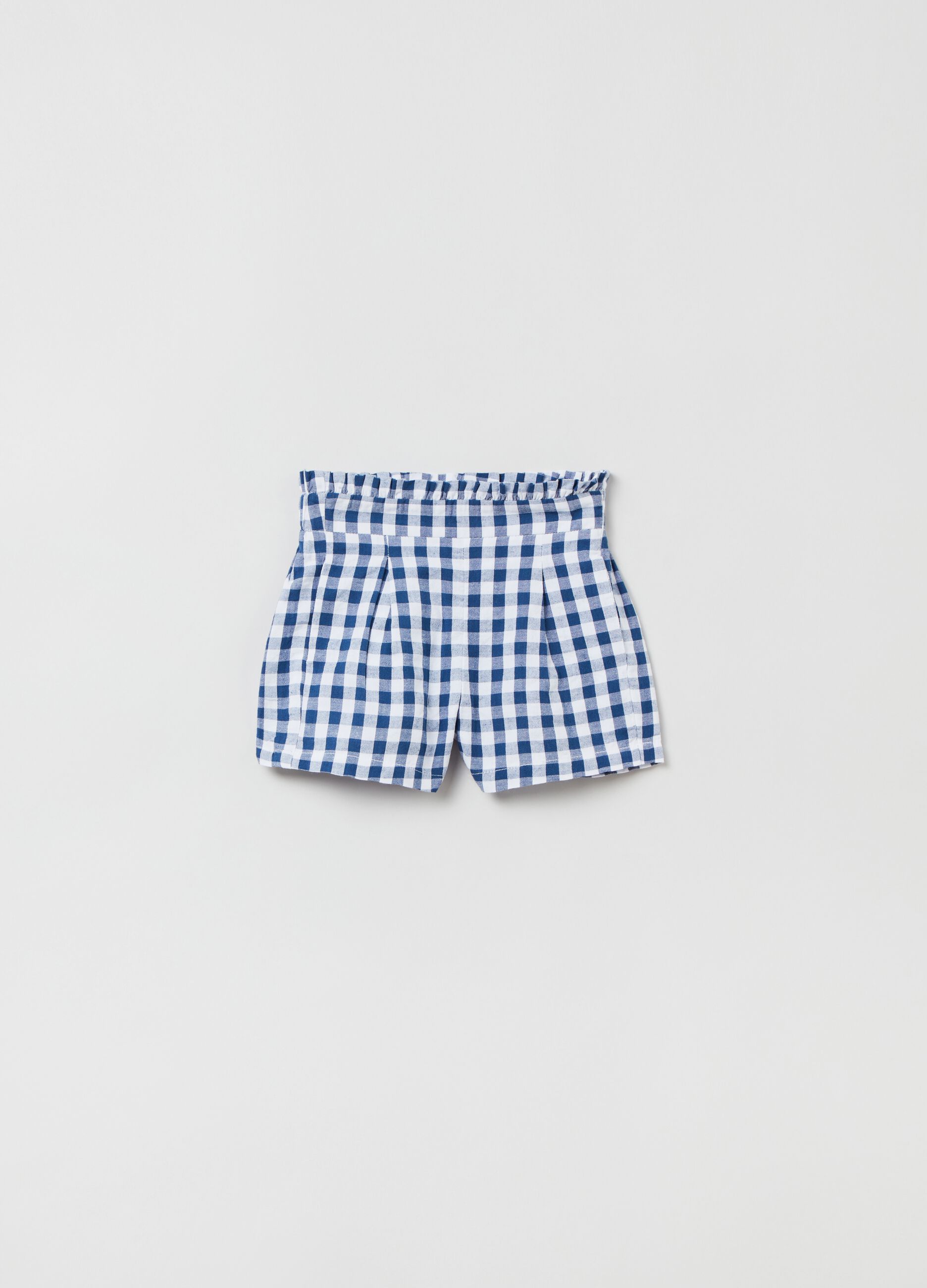 Shorts in cotone fantasia vichy _0
