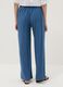 Pantaloni blu in puro lyocell a gamba ampia regular fit_2