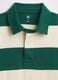 Green and beige long sleeve cotton polo_2