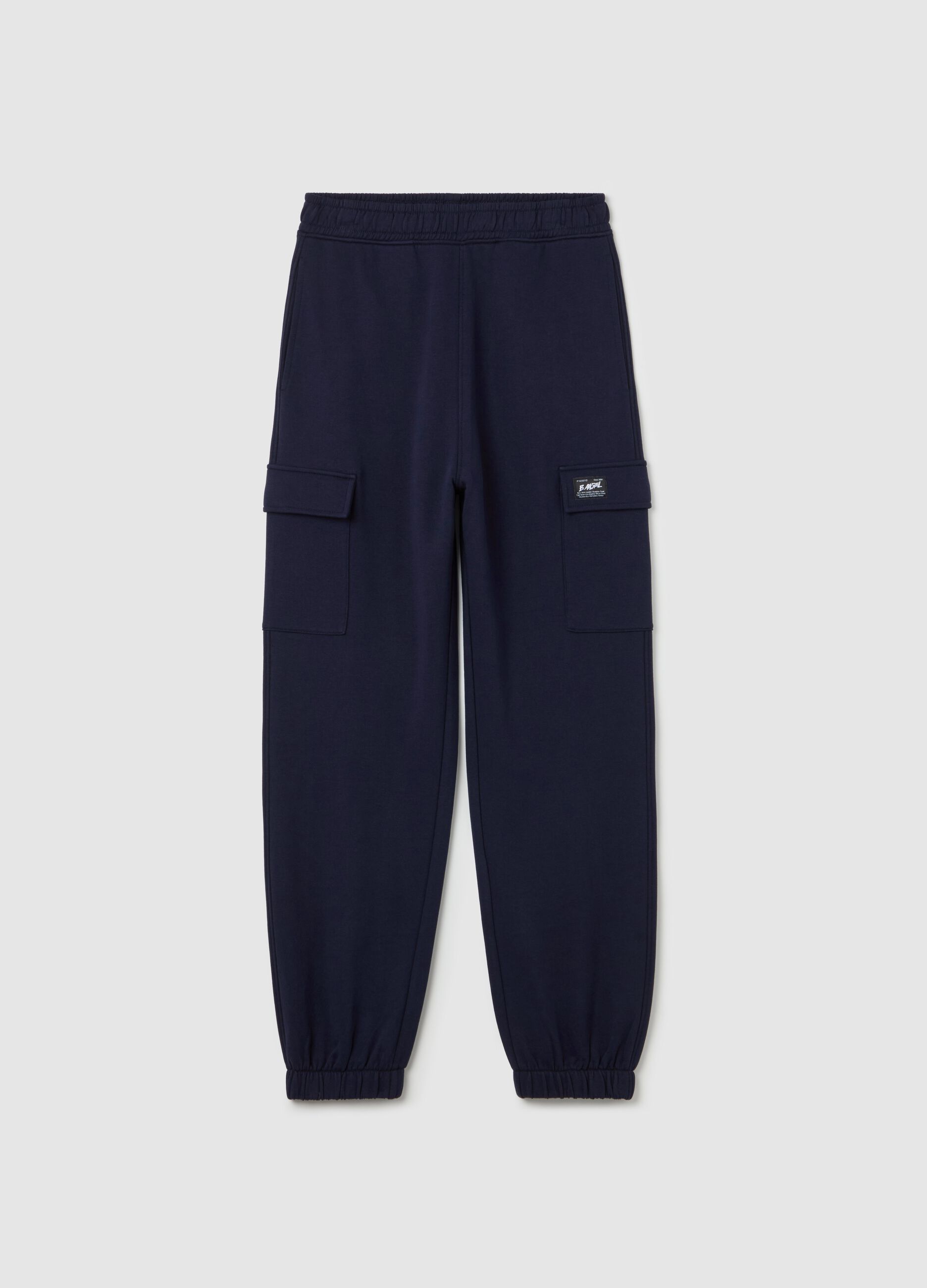 Cargo joggers with elasticated trims