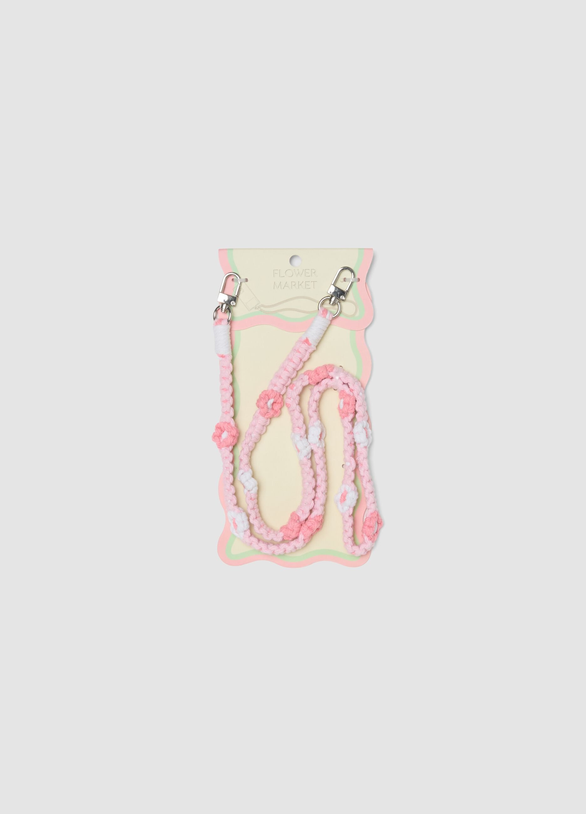 Multicolour pure cotton floral strap