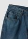Regular fit blue denim jeans in pure cotton_5