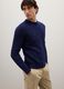 Blue regular fit pure cotton sweater_0