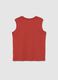 Children's red pure cotton tank top regular fit_1