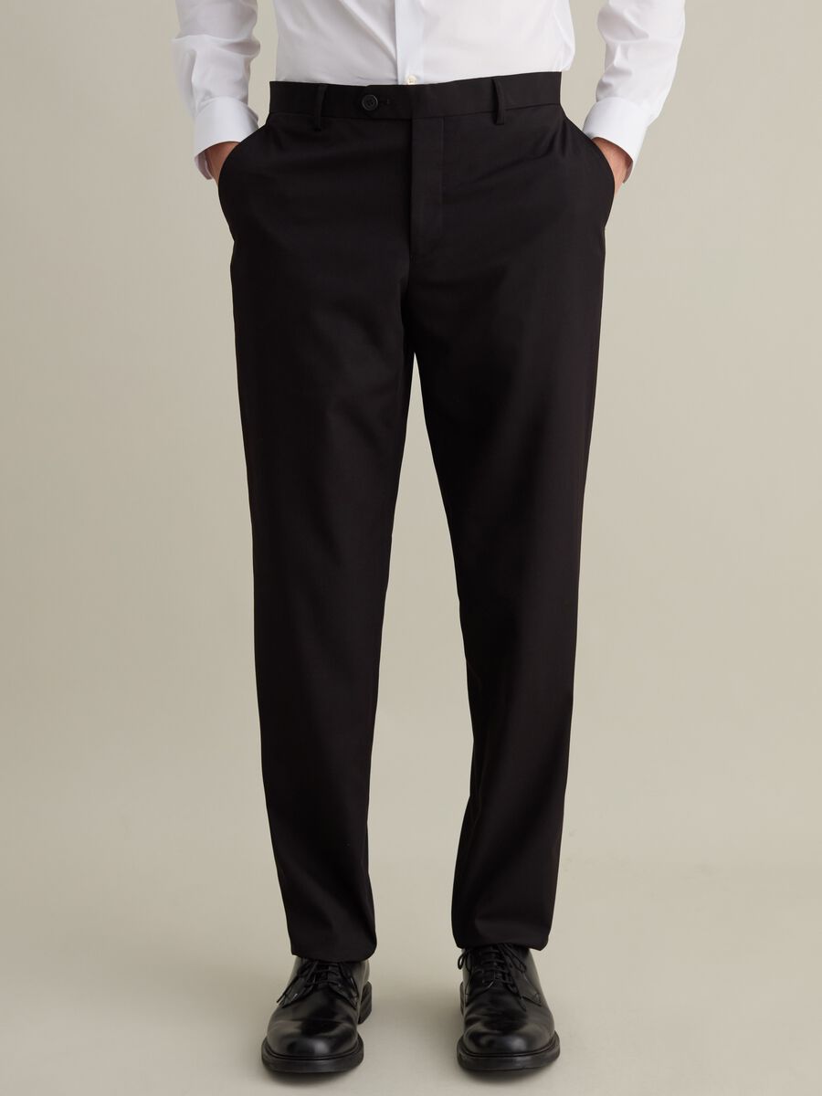 Pantalone regular fit tinta unita_3
