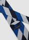 Cravatta blu in pura seta a righe diagonali_1