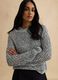 Multicolour cotton blend pullover regular fit with knitted design_0