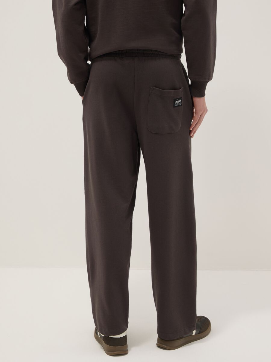 Regular Fit Brown Cotton Blend Trousers_2