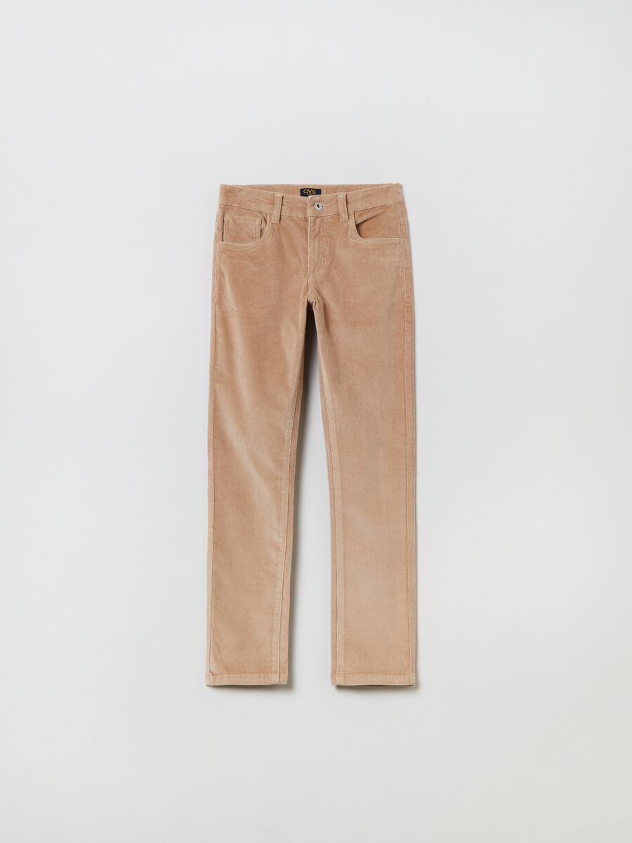 Pantaloni in corduroy cinque tasche_0