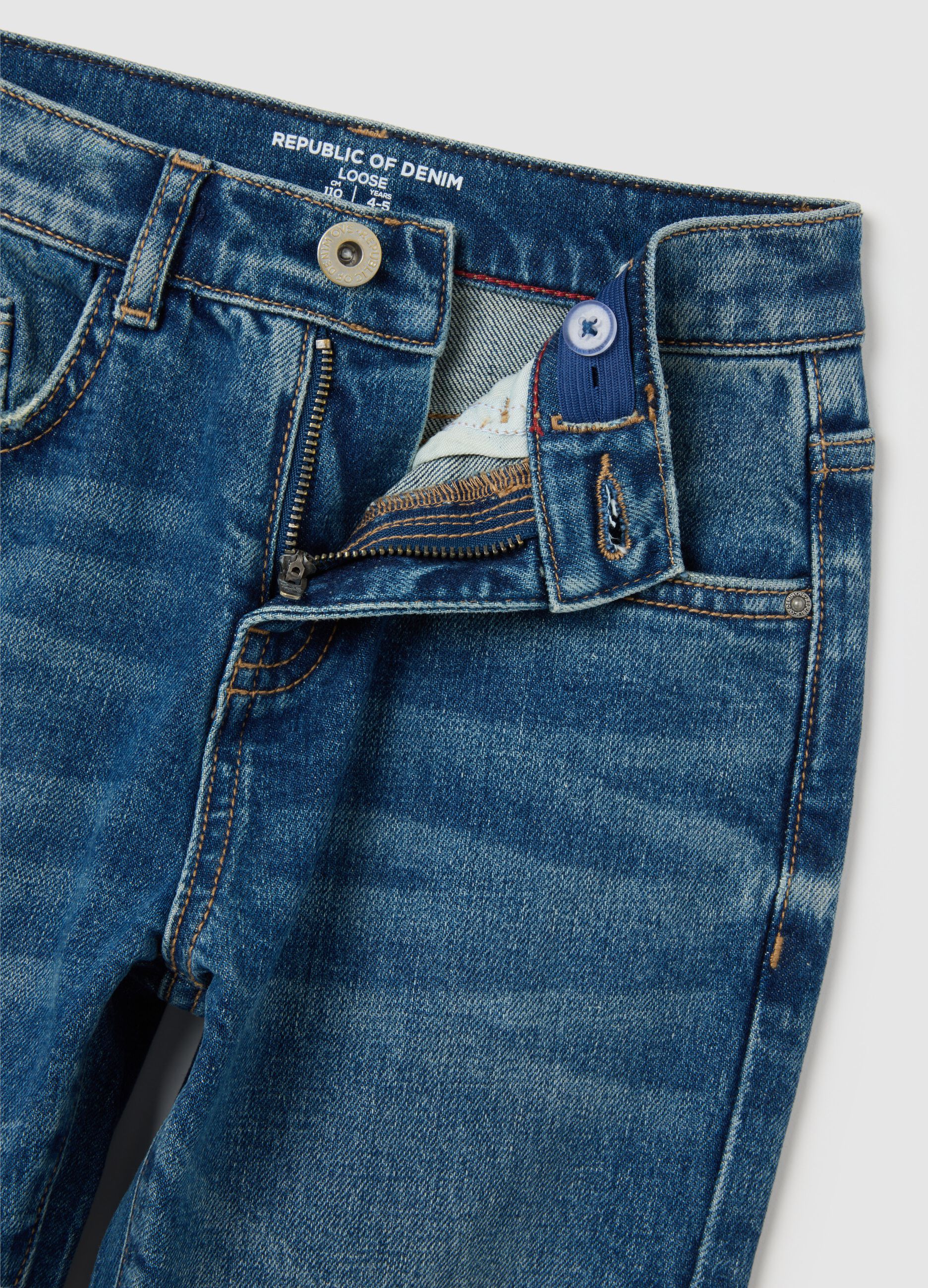 Children's blue denim jeans regular fit