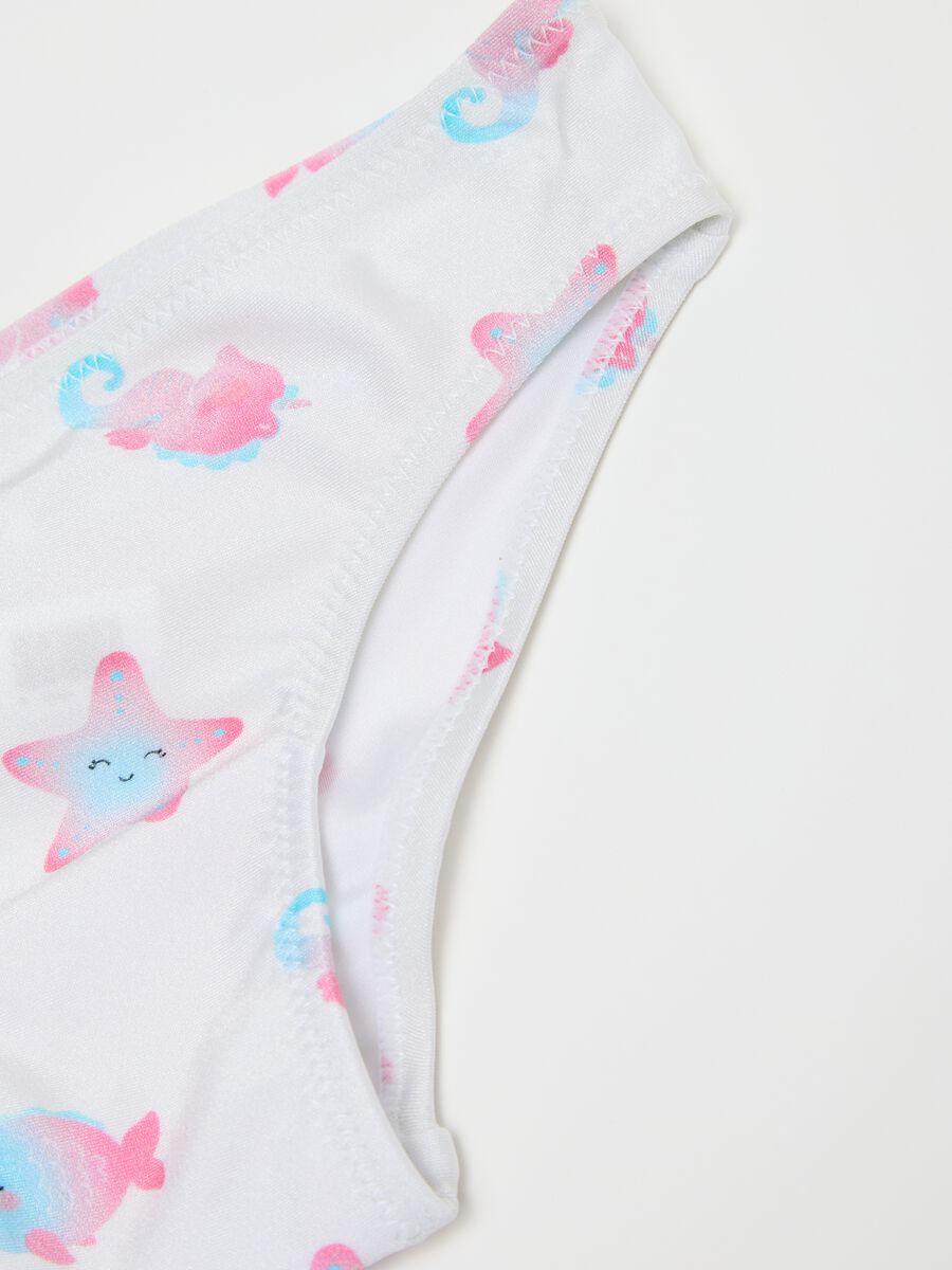 Girls’ bikini in multicoloured stretch fabric with print_2