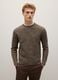 Maglione girocollo marrone khaki in misto lana_1