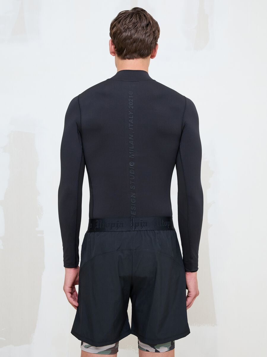 Technical Mock-Neck Longsleeve Black_4