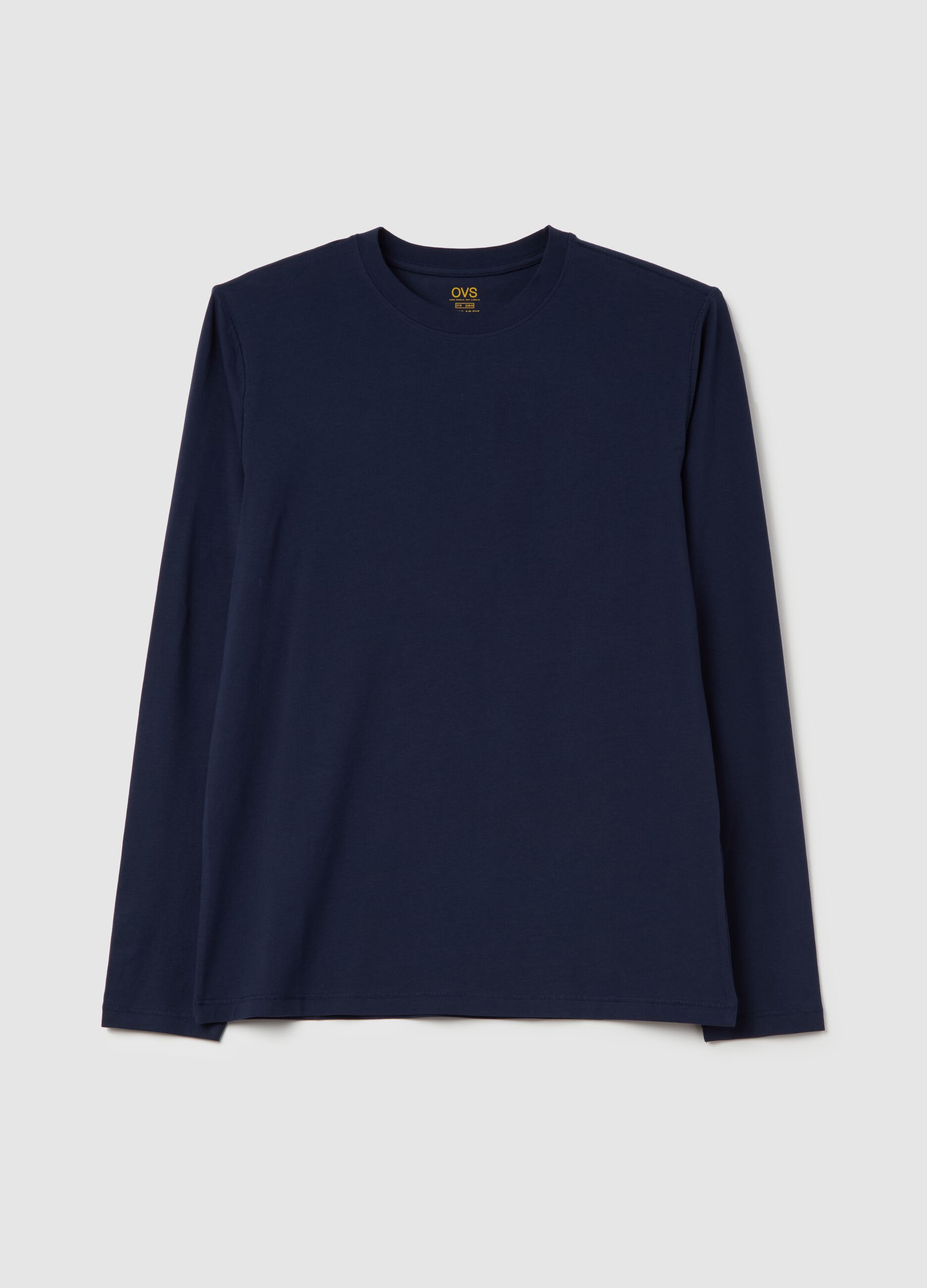 Long-sleeved T-shirt in stretch cotton