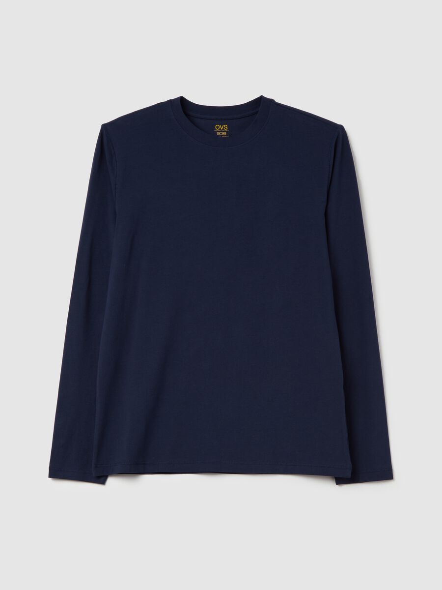 Long-sleeved T-shirt in stretch cotton_4