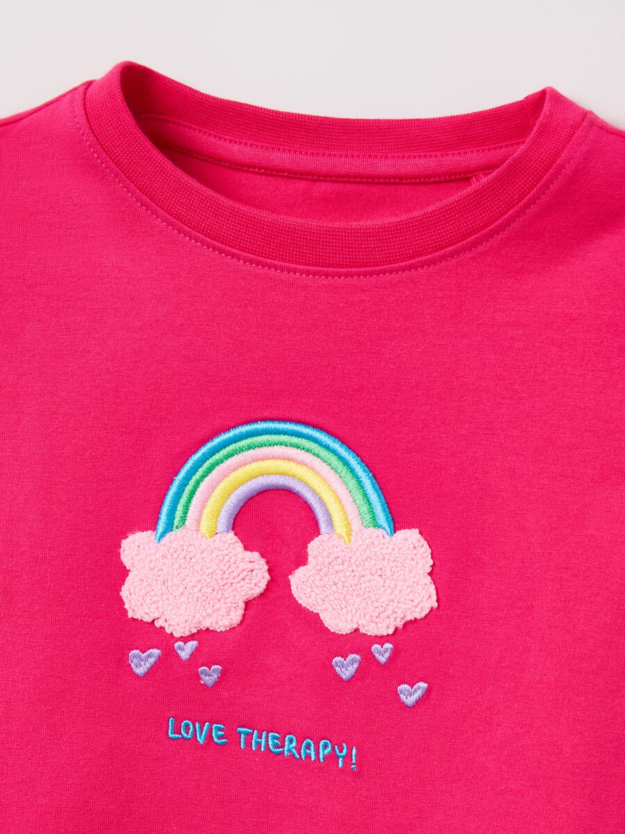 T-shirt a maniche lunghe con ricamo _2