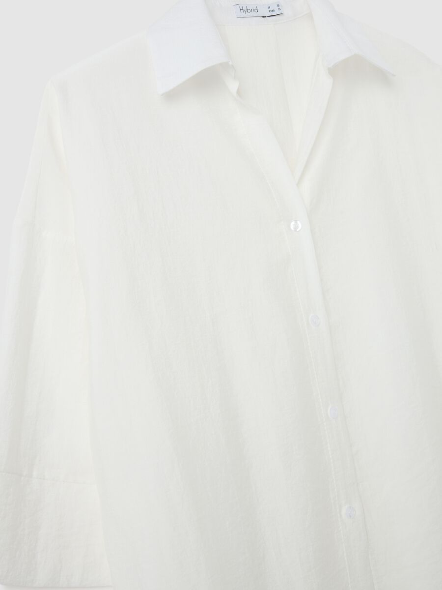 Women's white mix regular fit shirt_5