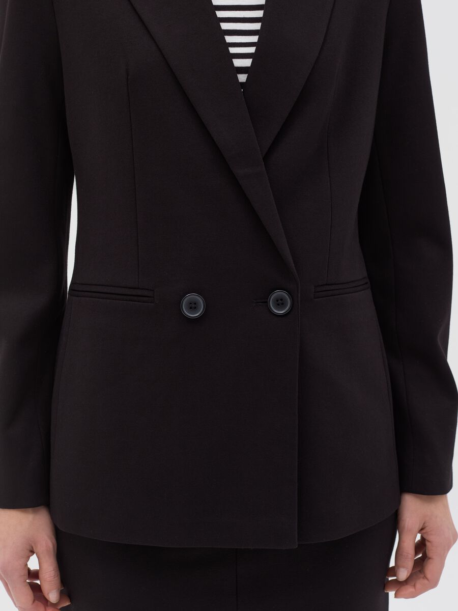Double-breasted stretch blazer_2