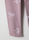 Pink skinny fit stretch cotton leggings for girls_3