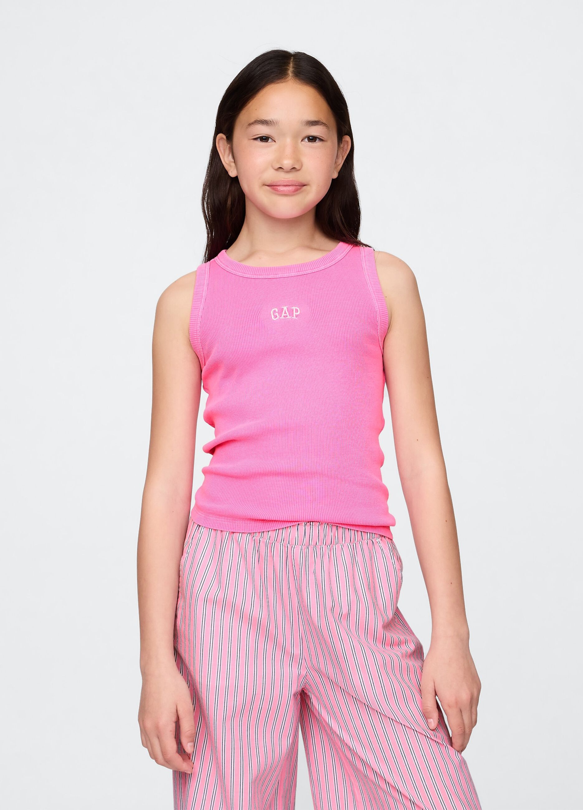 Sleeveless Stretch Fabric Tank Top