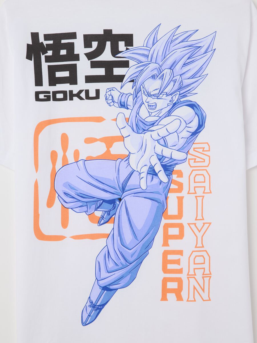 White T-shirt with Goku Super Sayan print_5