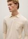 Beige pure cotton polo regular fit_0