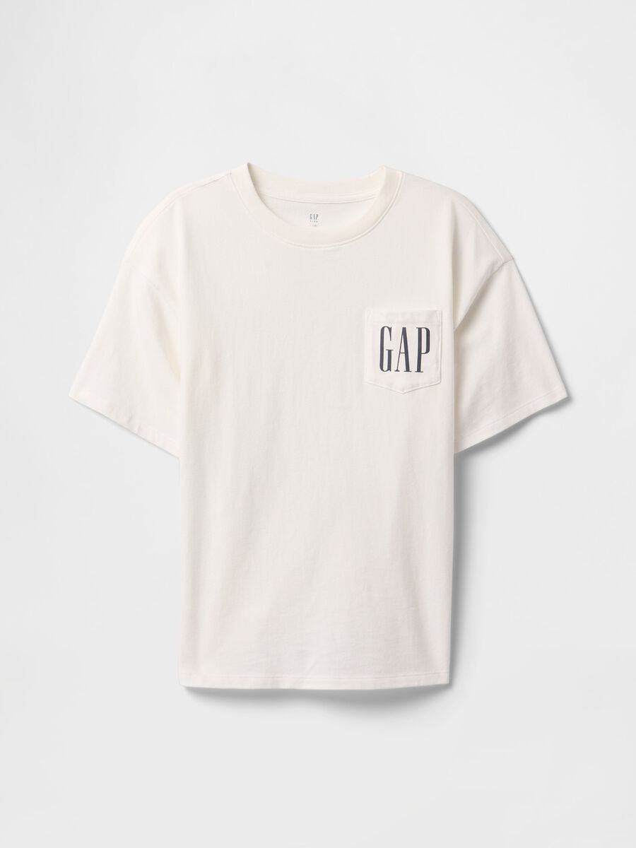 White pure cotton T-shirt GAP Kids_2