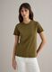Green pure cotton crew-neck T-shirt, regular fit_2