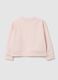 Girls' cotton blend pink sweatshirt with bow_1