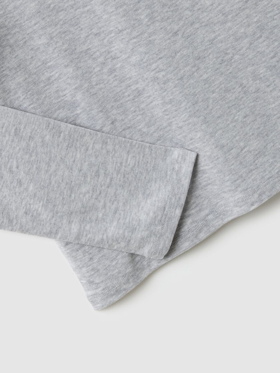 Grey crewneck long sleeve regular fit top_1