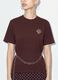 Brown relaxed-fit pure cotton T-shirt with embroidered slogan_3